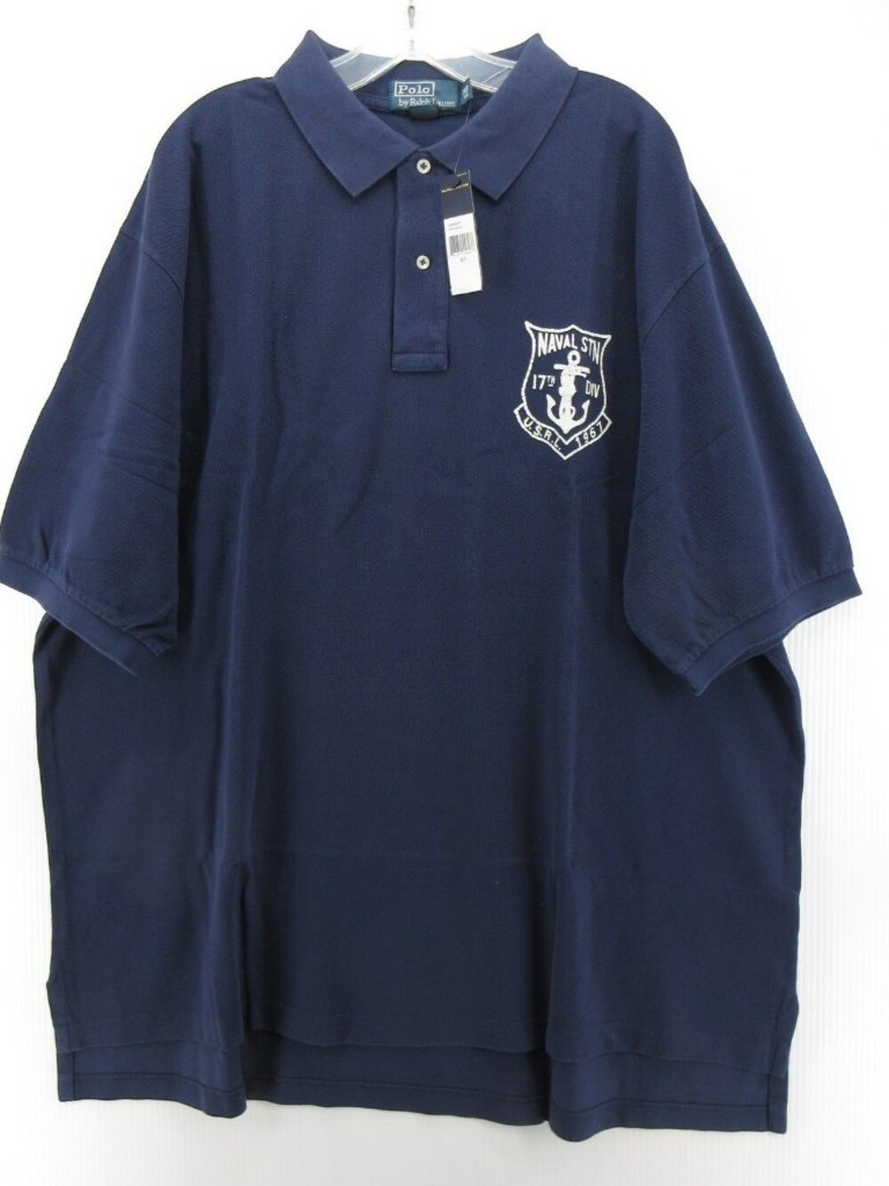 Polo Ralph Lauren Polo Shirt XXL Tall USRL Naval Stn Anchor Graphic Y2K